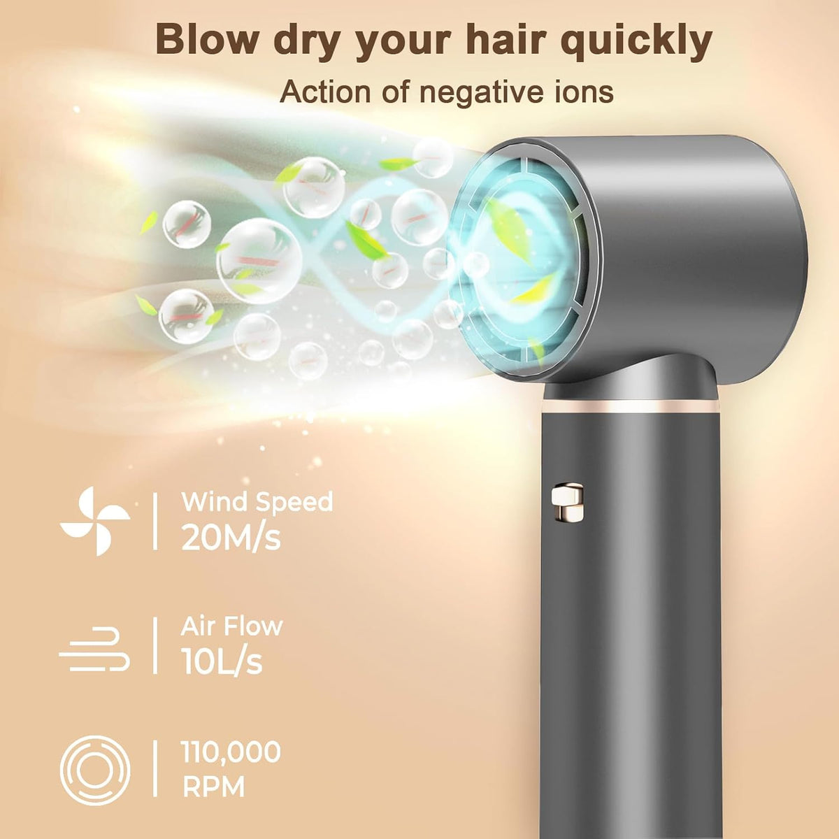 High-speed airflow technology for fast drying and smooth hair styling