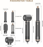 Dryhsip 5-in-1 Ionic Hair Dryer Brush specifications and styling attachments