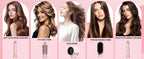 Dryhsip 5 in 1 Hot Air Brush Hair Dryer Styler,Negative Ion Blow Dryer with Curling Wand, Straightener & Volumizer for All Hair Types (Sakura)