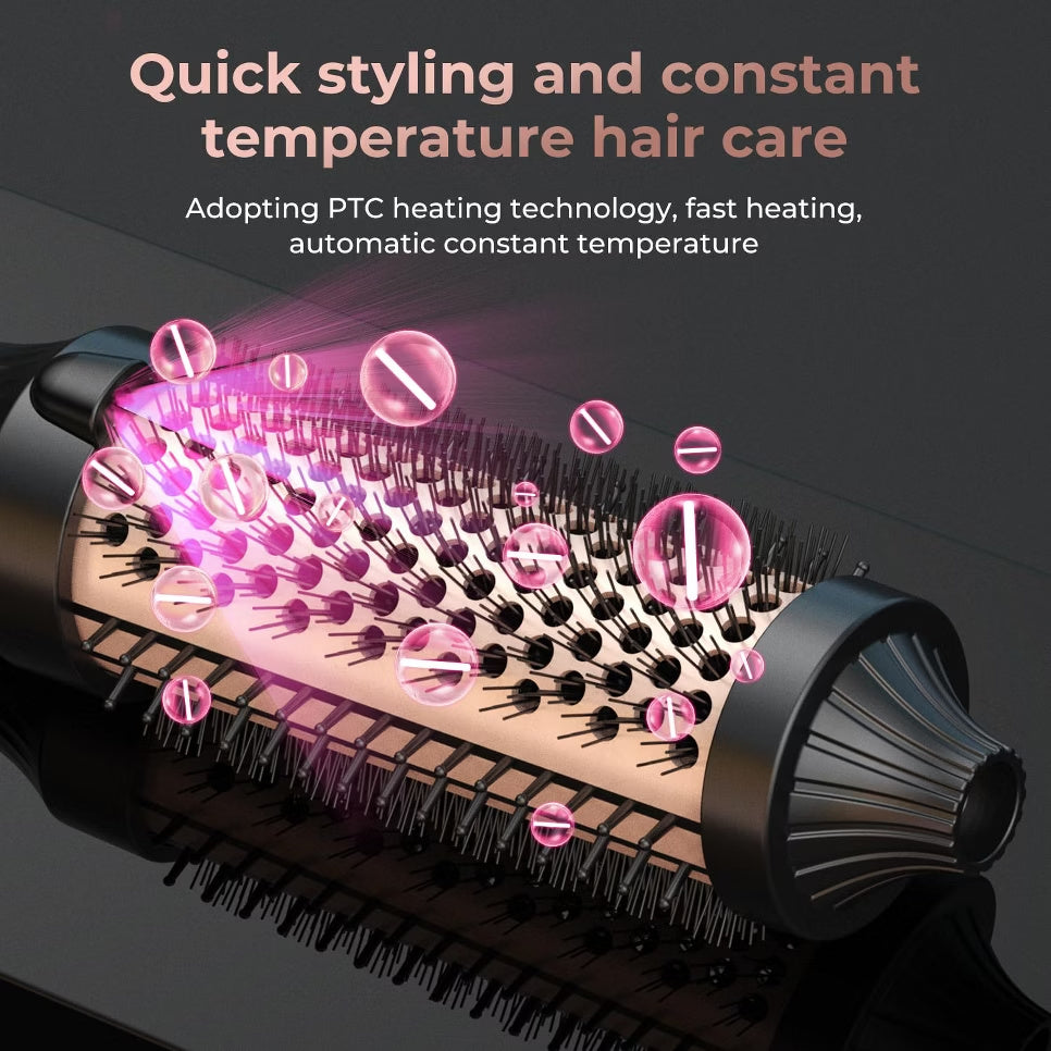 Thermal round brush with multiple heat settings for curling and adding volume