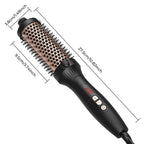 Dimensions of the heated thermal round brush for easy hair styling