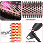 Ceramic barrel and infrared heating elements of the infrared heated round brush