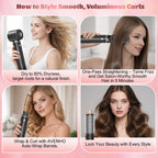 Different hairstyles created with the Dryhsip 5-in-1 Ionic Hot Air Brush