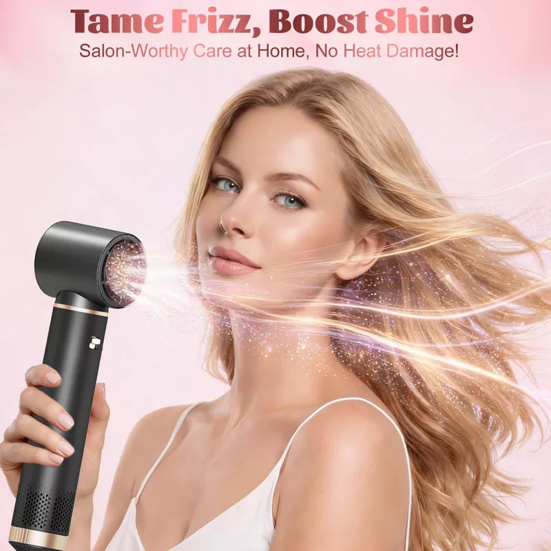 Woman drying and volumizing hair with the Dryhsip 5-in-1 Ionic Hot Air Brush