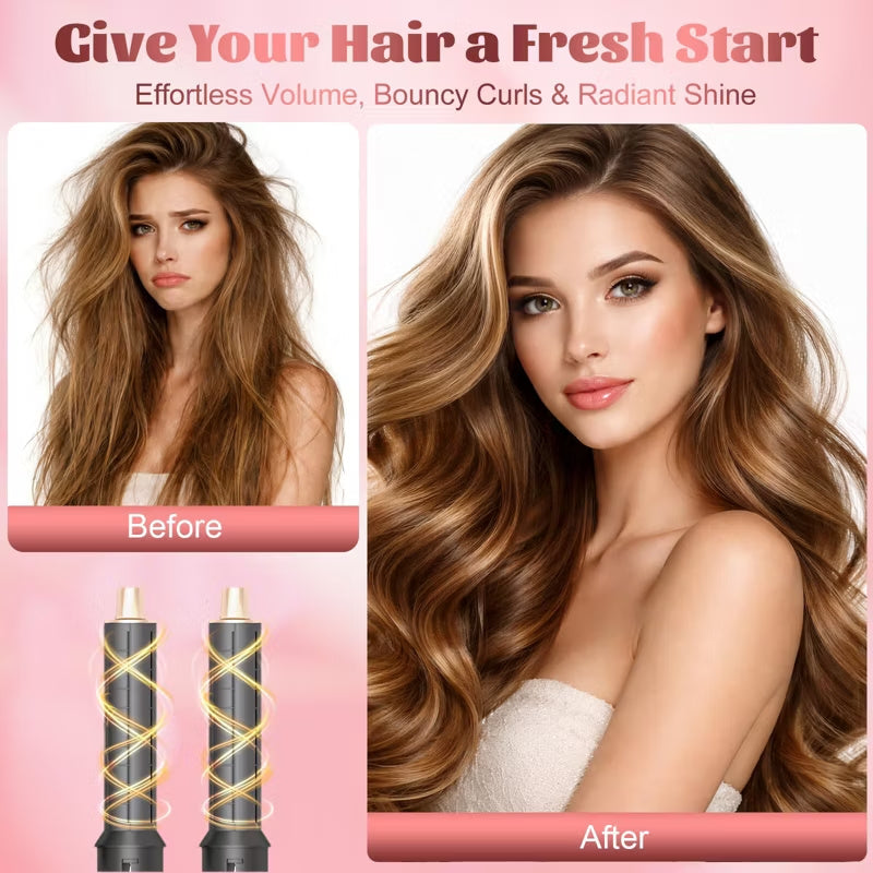 Different hairstyles created with the Dryhsip 5-in-1 Ionic Hair Dryer Brush