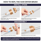 7-in-1 High-Speed Hair Dryer Brush for Women – White Gold