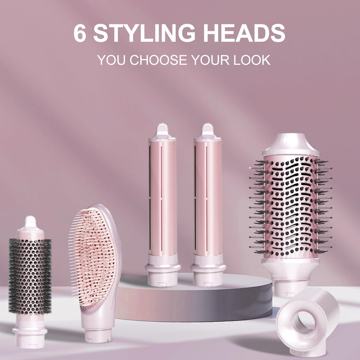 5 in 1 Hair Dryer Brush Set - Pink