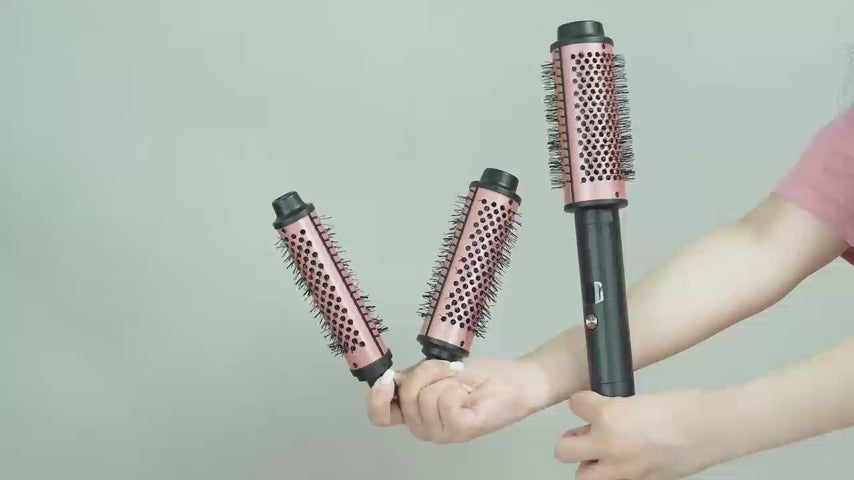 Video demonstrating how to change the interchangeable attachments on the 3-in-1 ionic curling wand